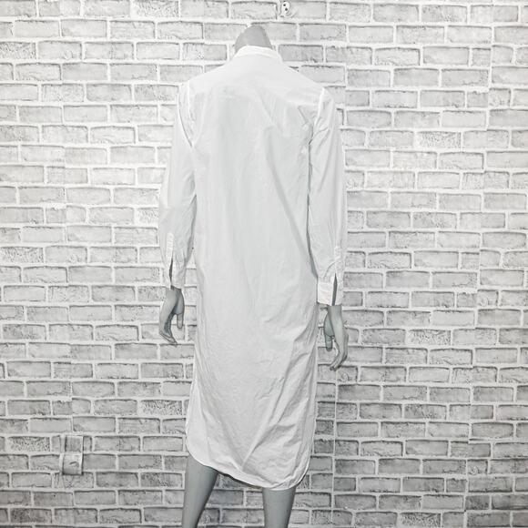 APIECE APART Women's Samara Shirt Dress in White high-Low Hemline Size 2 - Picture 5 of 10
